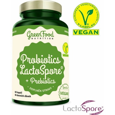 GreenFood Nutrition probiotika Lactospore 60 vegan kapslí