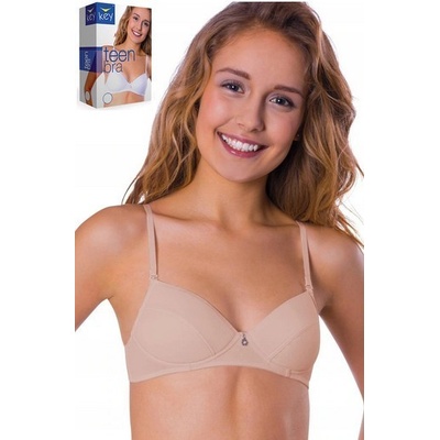 Teen bra detská jednofarebná podprsenka telová