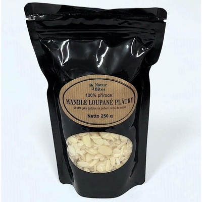NaturBites Mandle natural loupané plátky 250 g