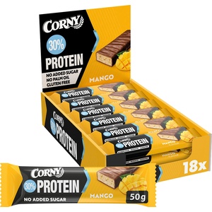 CORNY Протеинов бар Corny Protein Mango 50 г кутия 18 бр
