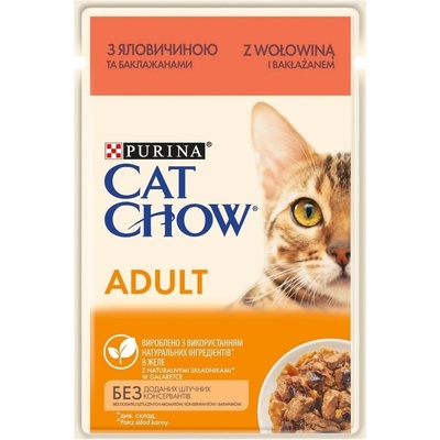 Purina Cat CHOW Adult s jahňacím mäsom a zelenými fazuľkami v želé 85 g