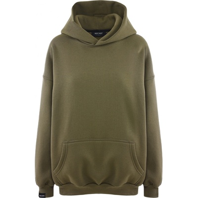 Hichic Moodie mikina oversized s kapucí military