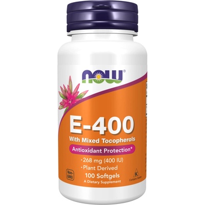 Natural Vitamín E 400 IU prírodný D-alfa tokoferol 100 kapsúl