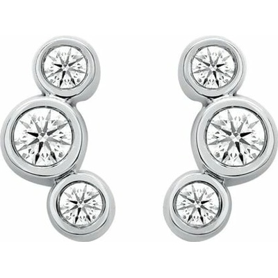 Eppi Moderní zlaté náušnice s kulatými lab-grown diamanty Ebba E49169