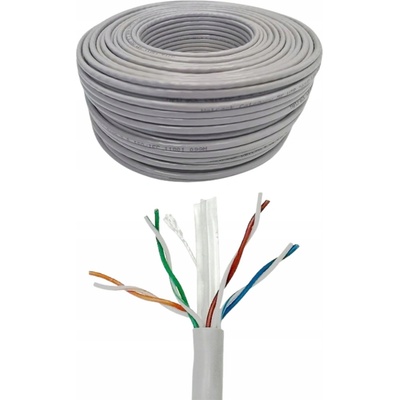 Netrack CCA LAN-GY6U-100 Cat6 UTP 100m šed