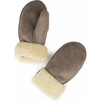 Vlnka kožené palčáky s ovčí vlnou šedá