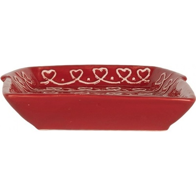 Keramický talířek perníková chaloupka Gingerbread Cott - 15*19*3 cm - Clayre & Eef