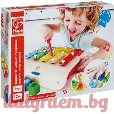 Hape Комплект ксилофон и сортер hape e0334 (h0334)