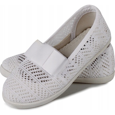 Čipkované tenisky prelamované ľahké biele