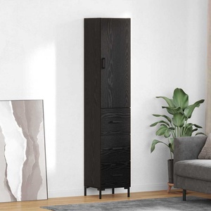 vidaXL Висок шкаф Черния дъб 34, 5 x 34 x 180 см Инженерна дървесина (3416226)