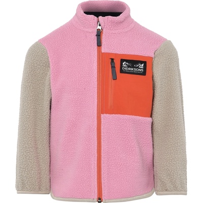 Didriksons Детско поларено яке Didriksons Kid's Anten Fullzip Fleece jacket - Light Heather Pink - размер 110 (703-6468-0514)