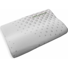 Dreampur Anatomický vankúš z latexovej peny Dreampur grey dots profilovaný 30x50