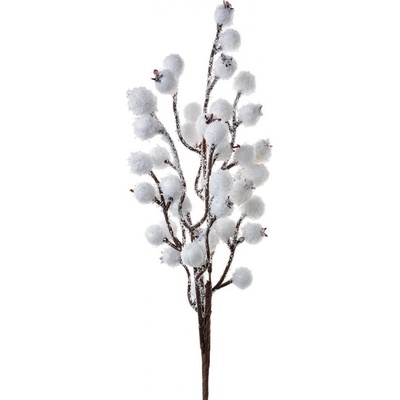 Vánoční dekorační zápich se zasněženými bobulemi – 42 cm