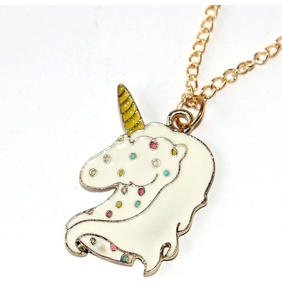 Fashion Jewerly Řetízek Vznešený, Barevný jednorožec pro princeznu, Zlatý Ochránce, Pro štěstí, Love Unicorns 2880