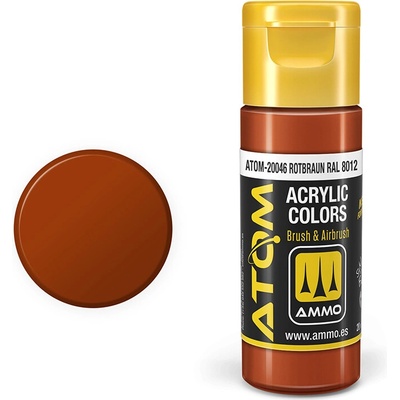 AMMO by MIG Jimenez ATOM COLOR Rotbraun RAL 8012 20ml
