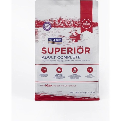 Fish4Dogs Adult Large Superior losos so zemiakmi 1,5 kg