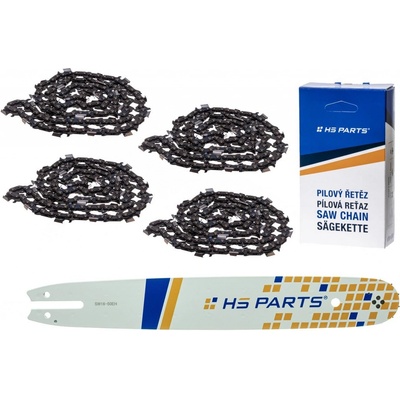 HS Parts set vodící lišta 16" 40 cm .325" .050" 1,3 mm + 4 x pilový řetěz 62 čl.