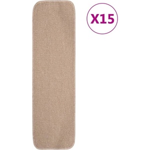 vidaXL Противоплъзгащи стелки за стълби, 15 бр, 75x20 см, бежови (B.V.)