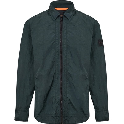 Boss Men's Leejay1M Orange Overshirt - Open Green 350