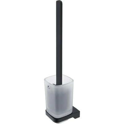 Nimco Maya WC štětka nástěnná s držákem matné sklo černý mat MAC 29094CN-HR-90