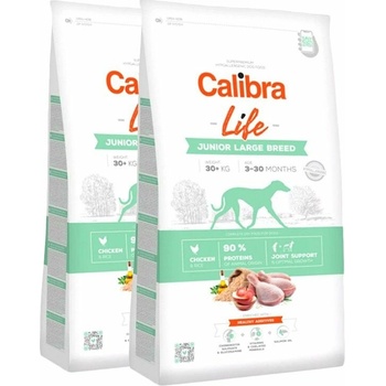Calibra Dog Life Junior Large Breed Chicken 2 x 12 kg