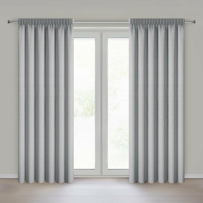 EUROFIRANY ZATEMŇOVACÍ ZÁVĚS (100%) NA PÁSCE ZOEY 140X270 CM STŘÍBRNÝ