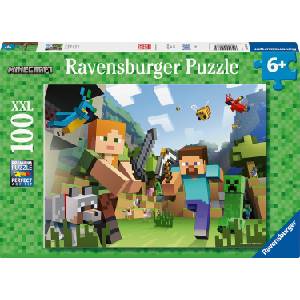 Ravensburger Пъзел Ravensburger от 100 XXL части - Майнкрафт: Стив и Алекс (12004176)