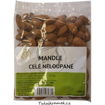 Přírodní pečivo Elšíková Mandle celé neloupané 100 g