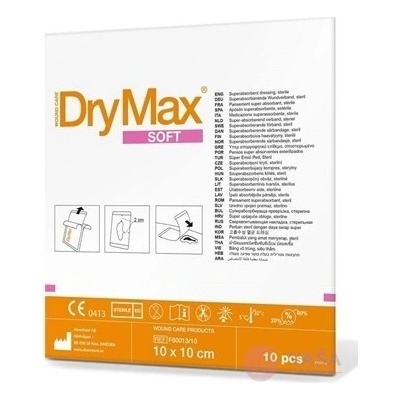 DryMax Soft Krytie sterilné superabsorbčné (10 x 10 cm) 10 ks