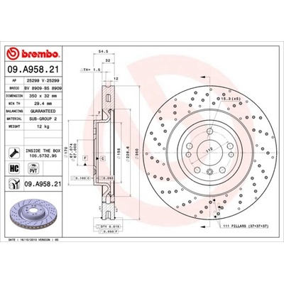 BREMBO Brzdový kotúč 09A95821