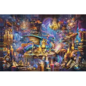 Ravensburger - Puzzle Dragon’s Library - 3 000 piese