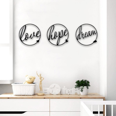 Decono Метален Надпис Dream Hope Love