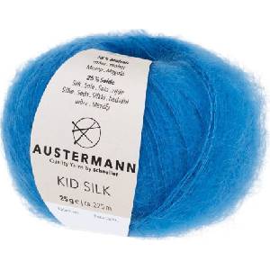 Austermann Kid Silk 98233-45 Blue Плетива прежда (98233-45)
