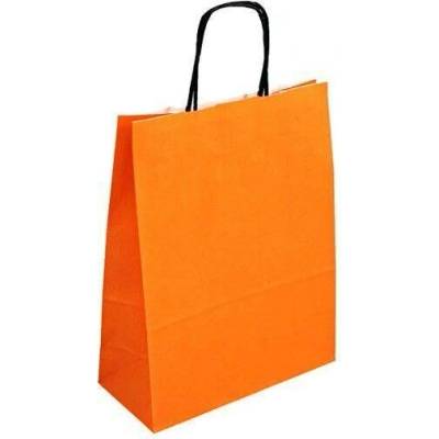 Papírová taška oranžová Toptwist 240x110x310 mm s krouceným uchem