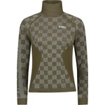 Mons Royale Дамско мериносово термобельо Mons Royale Women's Ascender Merino Seamless Mock Neck L/S Merino base layer - Dried Sage / Dark Olive (115-2612-0313)
