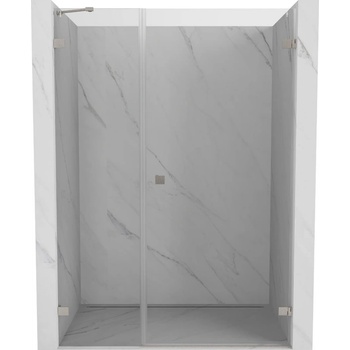 Mexen Lunar-B врата за душова кабина, дясна, отварящи се, 135 см, прозрачни, четкан никел - 832S-135-050-97-00-P (832S-135-050-97-00-P)