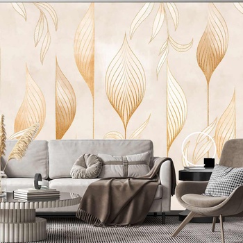 Decono Фототапет Златни Листа