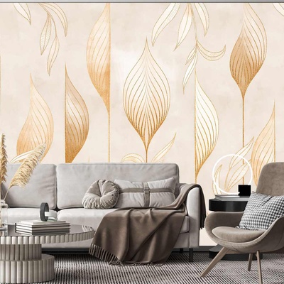 Decono Фототапет Златни Листа