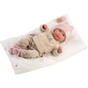 Llorens 74020 NEW BORN - реалистична бебешка кукла със звуци и меко текстилно тяло - 42 (4-74020)
