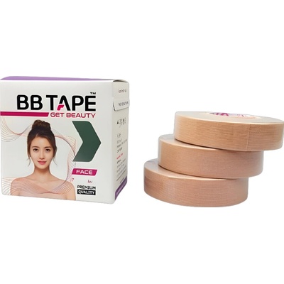 BB Tape Face Tape Beige Liftingové obličejové tejpy 1,7 cm x 5 m