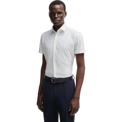 HUGO BOSS Риза с къс ръкав Boss Men's Short Sleeve Oxford Shirt - Lght/Pstl Green
