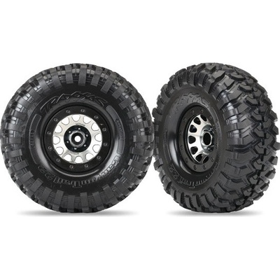 Traxxas 1:10 TRX-4: Koleso 2.2" disk Method 105 čierny chróm pneu Canyon Trail pár