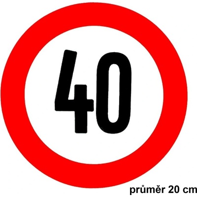 Samolepka konstrukční rychlost 40 km