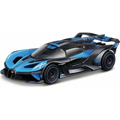 Bburago RACE Bugatti Bolide v dekorativním boxu černá metalíza-modrá 1:43