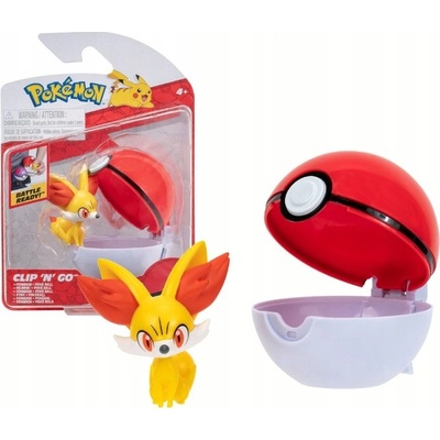 Jazwares Pokémon Clip 'N' Go Fennekin a Poké Ball