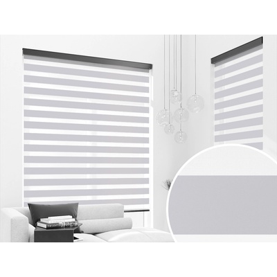 Zebra-shop Den a noc Maxi CHIC STŘÍBRNO Šedá DN 6009 200x85 cm bílá vpravo