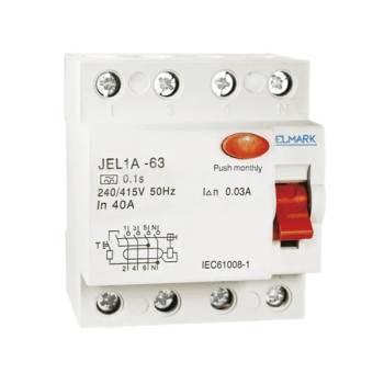 Image 1 of ELMARK ДЕФЕКТНОТОКОВА ЗАЩИТА jel1a 4p 10a/30ma (40610)
