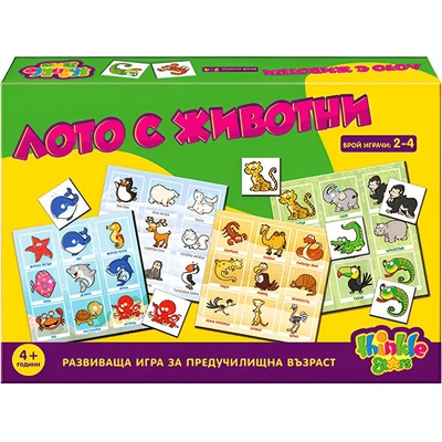 Thinkle Stars Детска игра Thinkle Stars "Лото с животни" - Код F1009 (F1009-8901137261277)