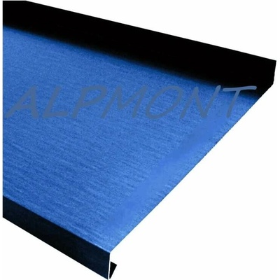 Parapet venkovní r.š.200mm - pozink Lakovaný RAL 5010 enziánová modrá s folií dl.2m