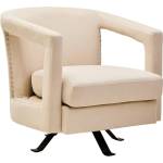 Premier Housewares Бежово въртящо се кадифено кресло Hestia - Premier Housewares (5528670)